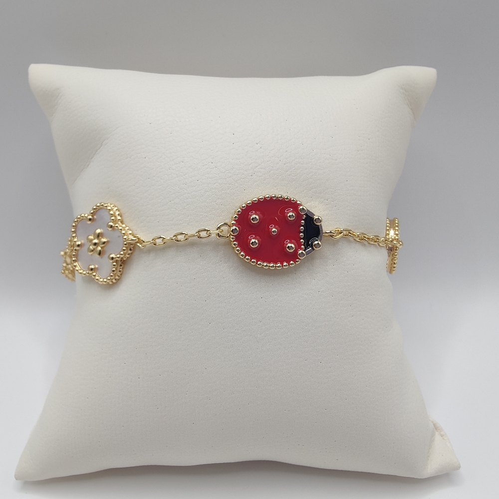 18k Gold Plated Ladybug Bracelet